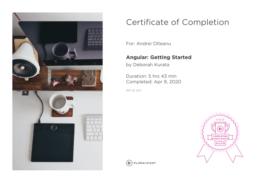 Certificate Angular - Getting Started image